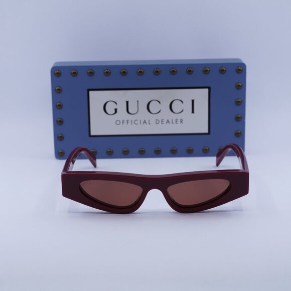 Gucci GG1779S 003 Cat Eye Sunglasses - Burgundy/Brown main image 4